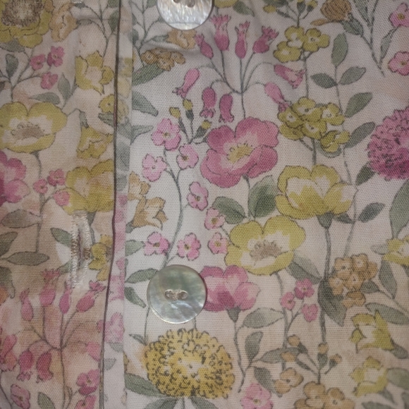 Pepa London Floral Blouse 4t Pink Scalloped Collar Short Sleeve - Picture 8 of 10